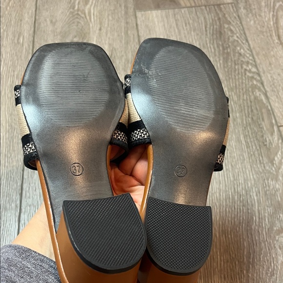 New Stunahome Stylish Black and Tan Women's Sandals Paris size 37 - Picture 6 of 10